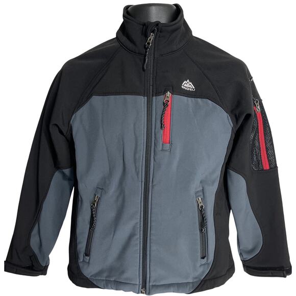 Snozu Kids Boys Jacket Size M Gray Full Zip Outdoor Gorpcore Casual Everyday - Picture 1 of 6